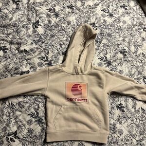 Carhartt Cream Hoodie with Logo